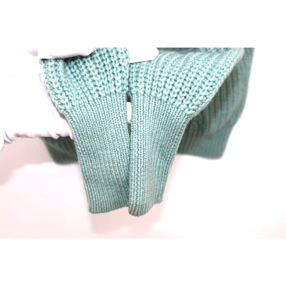 Wilfred XS Sage Green Chunky Knit Sweater With Intricate Openwork Pattern Preppy - Picture 6 of 8